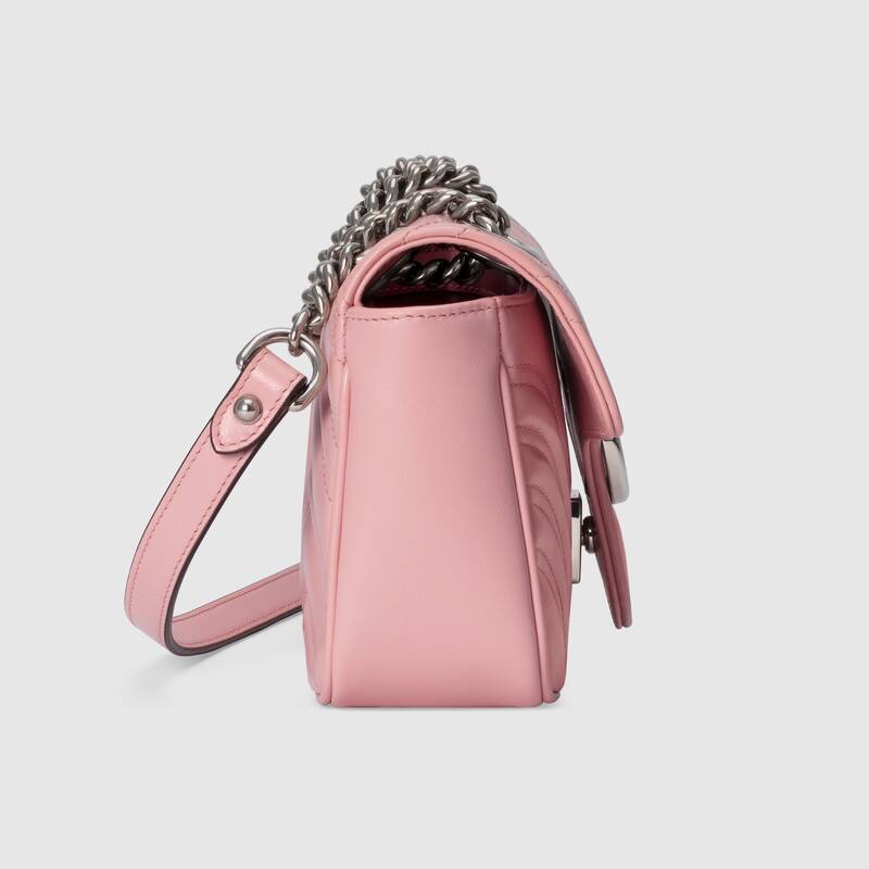 Gucci GG Marmont Matelasse Mini Shoulder Bag 446744 Pink